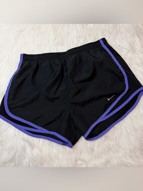 Nike Black And Purple Workout Shorts